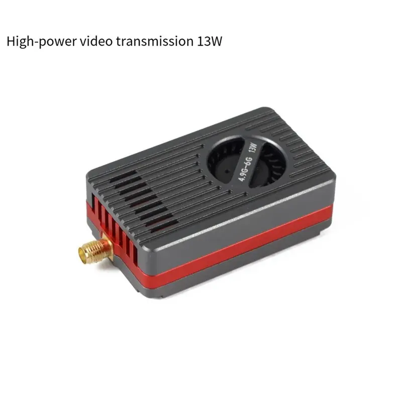 T24C High-Power For RC FPV Video Transmitter 13W 4.9G-6G VTX 80CH SMA Interface For Long Range Fixed-Wing Drones