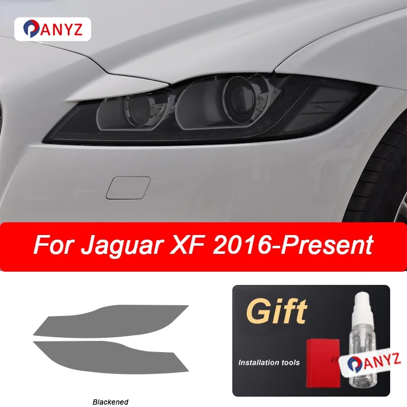 

2 Pcs Car Headlight Protective Film Vinyl Protection Transparent Black TPU Sticker For Jaguar XF X260 2016-Present Accessories