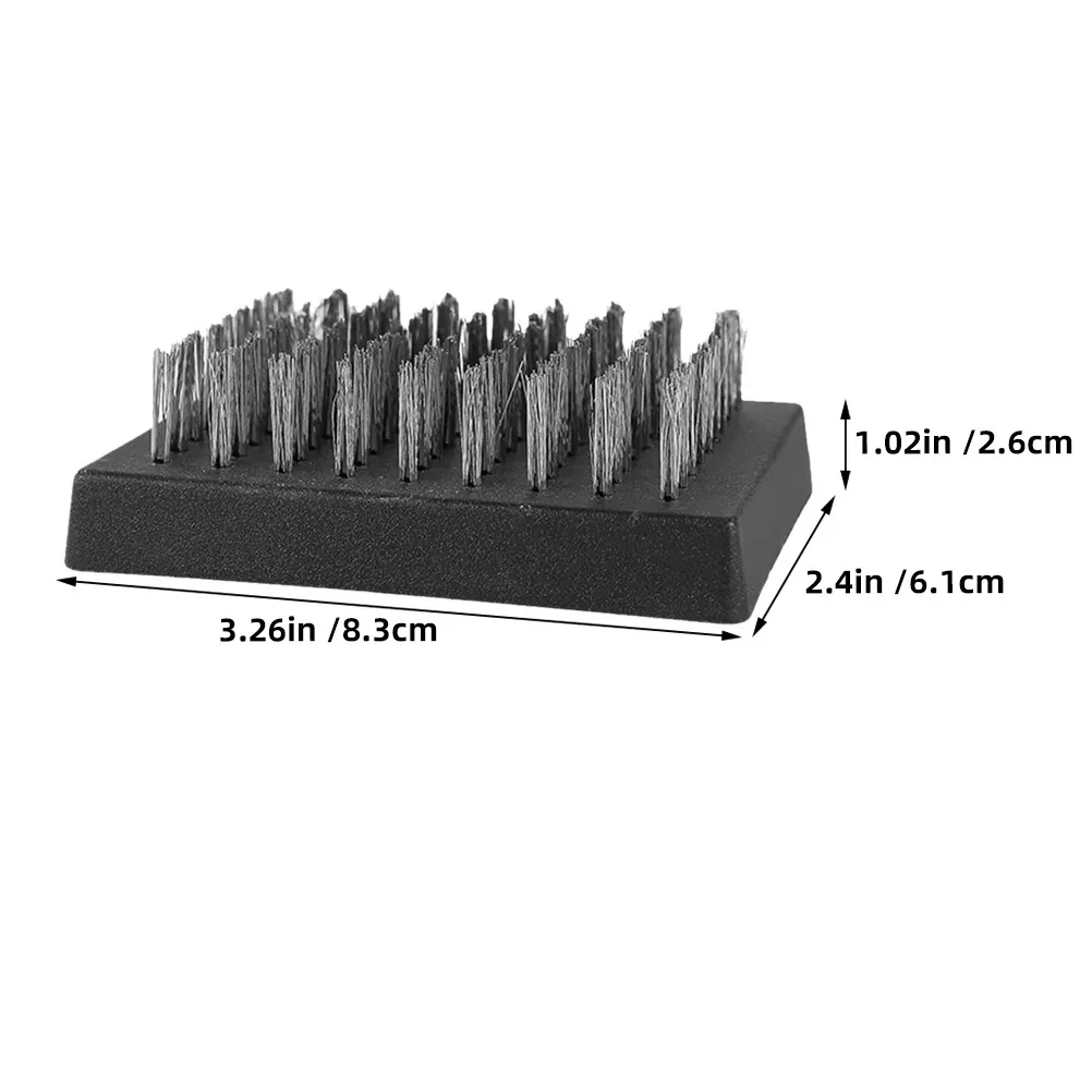 Stainless Steel Bbq Grill Brush Multi Functional Outdoor Barbecue Grate Cleaner Wire Bristle Cleaning Tool Portable Bbq Grill