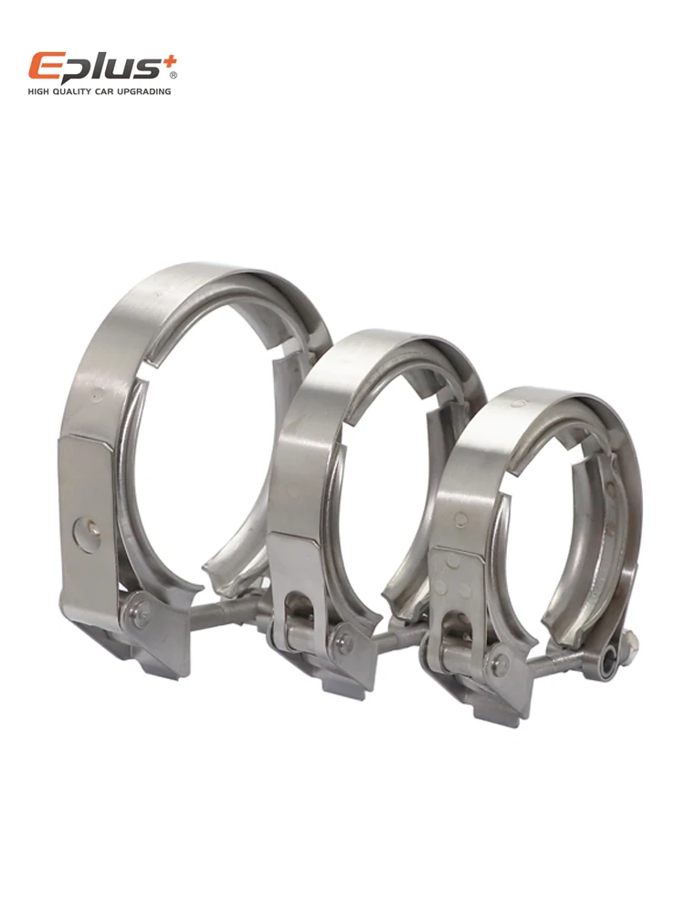 304 roestvrij staal 1,5 ~ 4,5 inch 51 63 76 mm Quick Release V-bandklem Flens Turbo-uitlaatpijpconnector Vbandklem V-klemmen - afbeelding 2