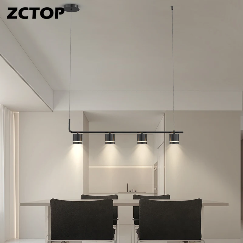 2022 New LED Pendant Lamp for Living Room Dining Room Kitchen Bedroom Modern Circular Acrylic Lights Black/White Chandelier 220V