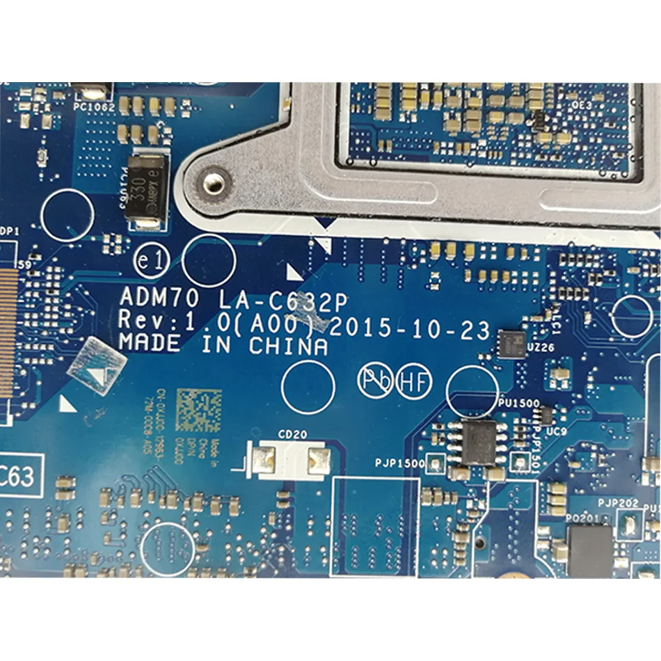 LA-C632P Voor DELL Inspiron 15 3573 LA-C632P Notebook Moederbord i3 i5 i7 CPU getest Laptop Moederbord