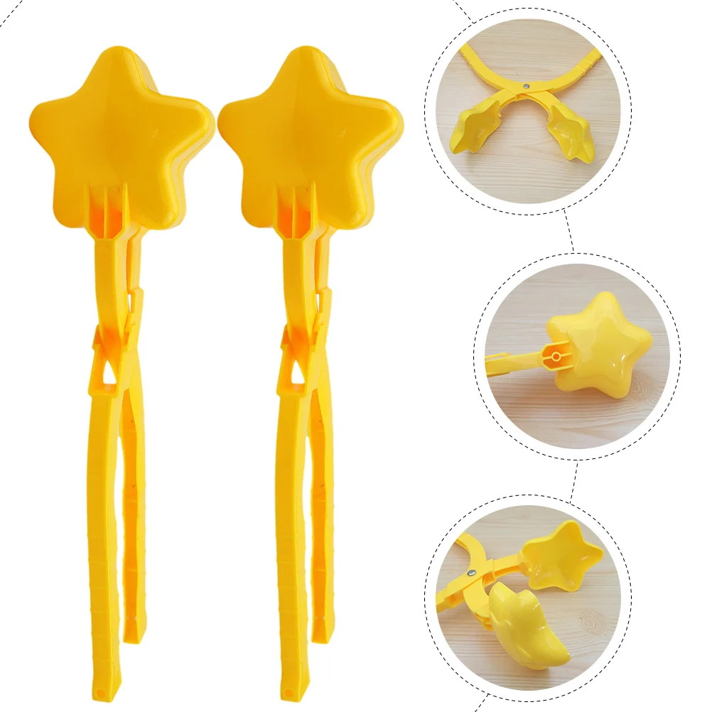 2개 세트 별 모양 눈 클립 창의적인 겨울 장난감 빠른 야외 어린이 놀이 가벼운 클립 별