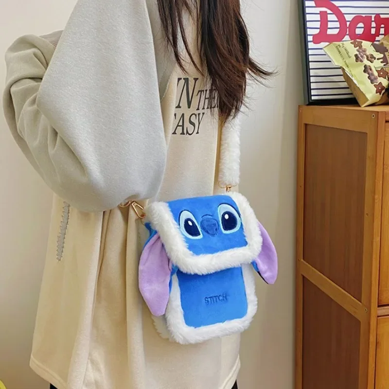 Kawaii Stitch Doll Bag Cartoon Anime Lotso Cute Accessories Shoulder Cross Body Phone Bag Children's Casual Plush Bag Gift