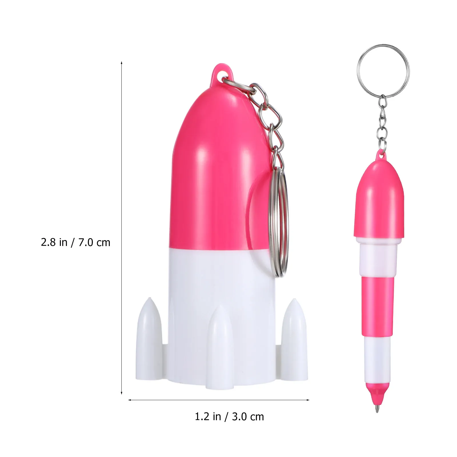 12Pcs Retractable Ballpoint Pen Keychain Novelty Fun Pens Compact Lightweight Fine Point Pens Comfortable Grip Stationery Gifts