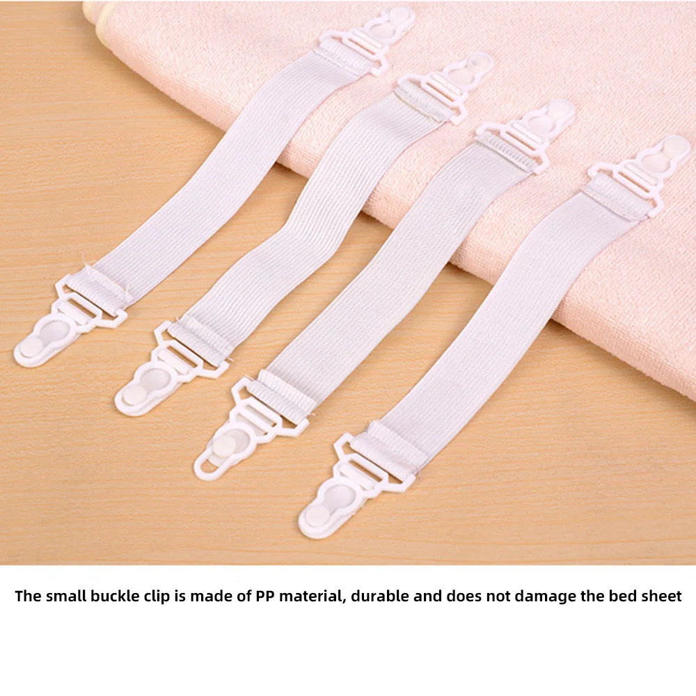 4Pcs/set Fixed Bed Sheet Clip Non-slip Elastic Band Fixing Buckle Creative Bed Sheet Holder Tablecloth Fixing Band