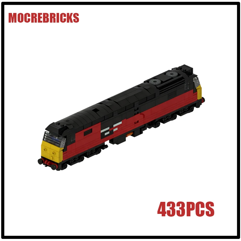Seria Lokomotyw Szosowo-Kolejowych do Transportu Towarowego Holenderski Pociąg Elektryczny Pocztowy MOC Klocki Konstrukcyjne Model do Składania Puzzle Zabawki dla Dzieci