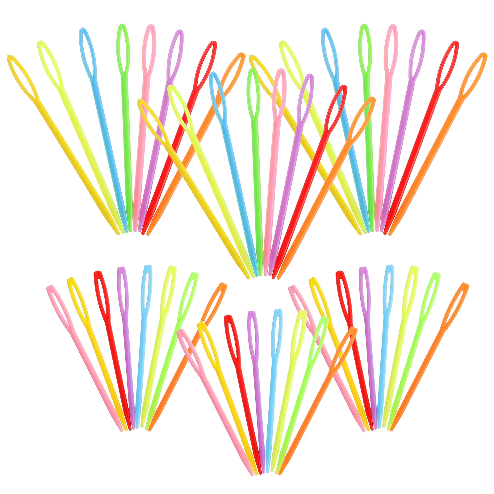 2 Boxes Plastic Hand Sewing Needles Large Eye Darning Tools for Knitting Yarn Crafts Beginners Multi-Function for Scarves