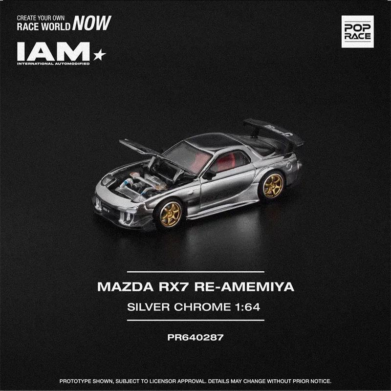 Nieuw Op Voorraad Poprace Inno 1:64 Mazda Rx-7 Pandem S13 Iam Limited Edition Simulatie Legering Miniatuur Modellen Aangepaste Speelgoed Geschenken