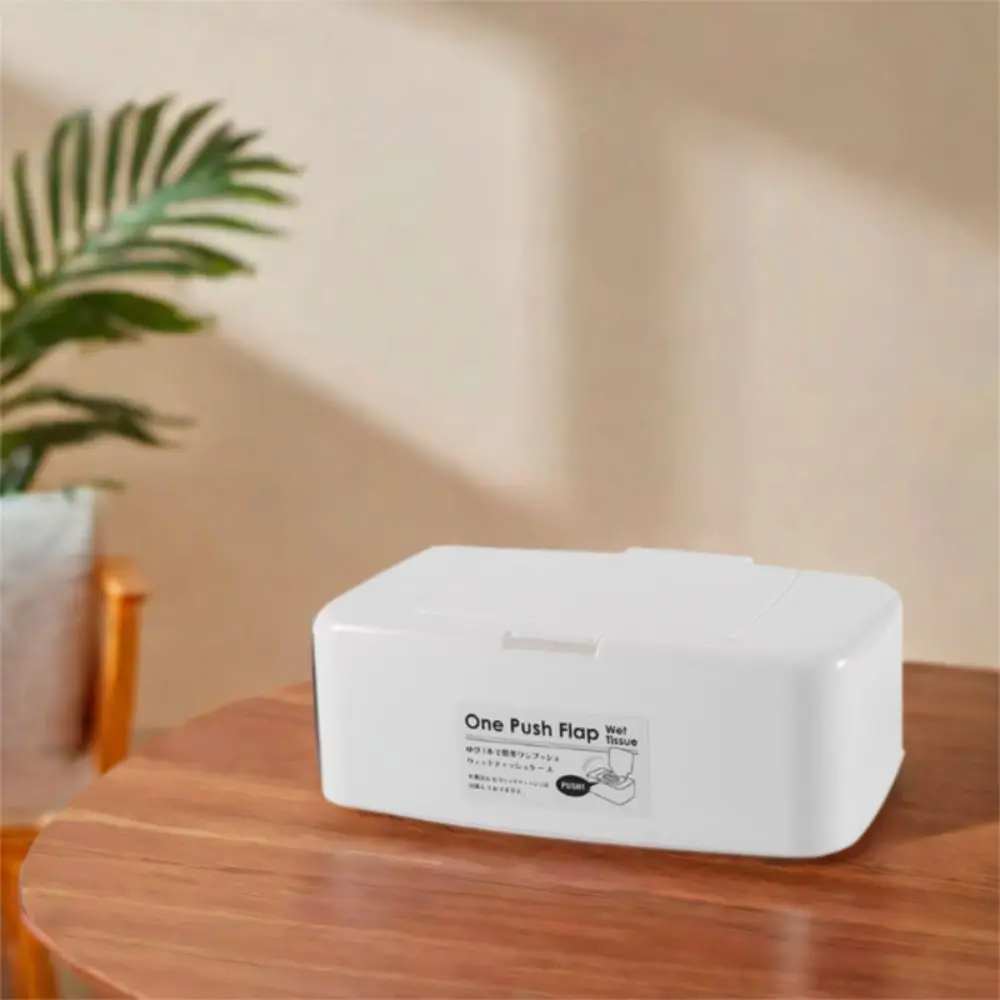 Tissue Container Plastic Wet Tissue Paper Case Portable White Tissue Box Dustproof Removable Wet Wipes Dispenser Holder Hotel