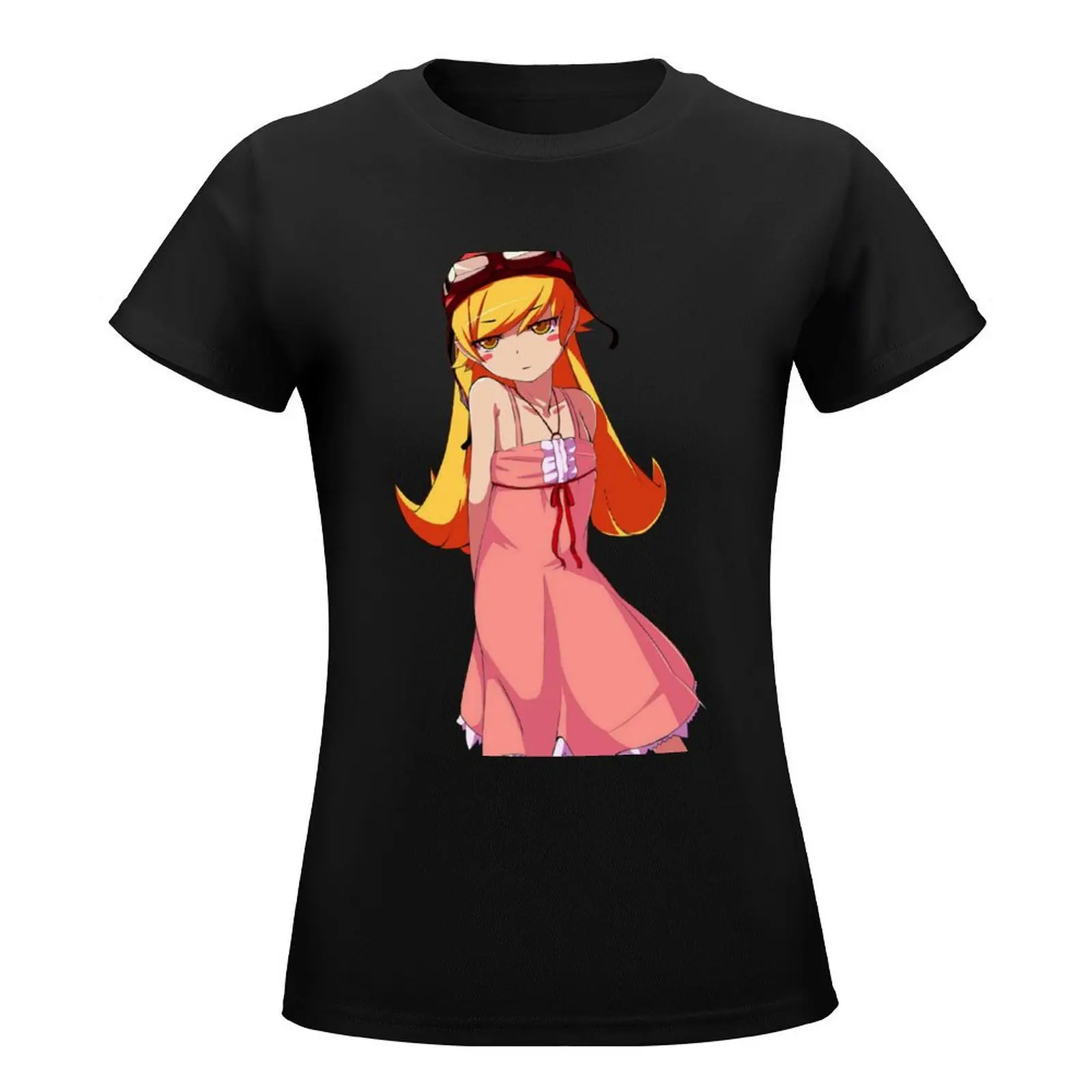 Oshino Shinobu Sticker 6 T-Shirt vintage clothes hippie clothes cute clothes kawaii T-shirts for Women