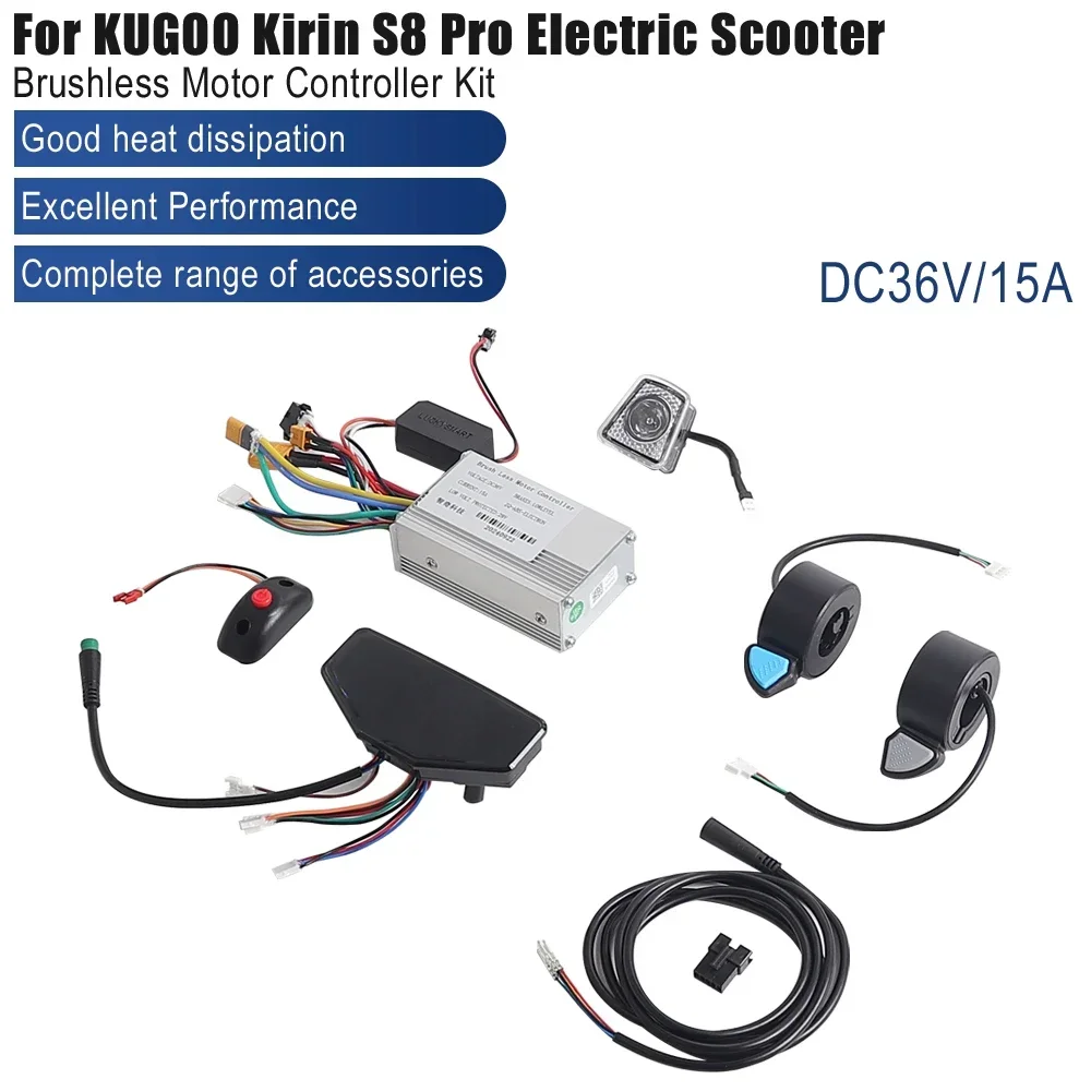 

36V 350W Brushless Controller Dashboard Headlight Throttle Full Kit for Kugoo Kirin S8 Pro Electric Scooter Replace Accessories