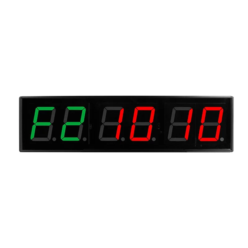 New Screen Gym Timer 1.5 Inch Digits Count Down/Up Timer Boxing Cycle Interval Clock Stopwatch Fitness Training EU Plug