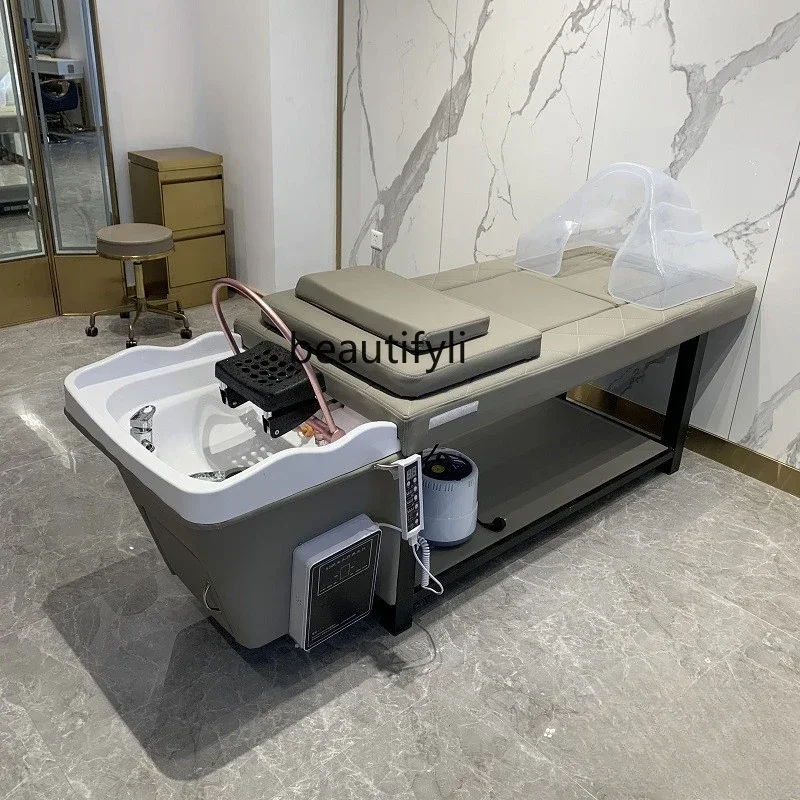 

ls 04 Hairdressing Shampoo Chair Water Circulation Head Treatment Bed Fumigation Moxibustion Bed Barber Shop Ear Cleaning Bed