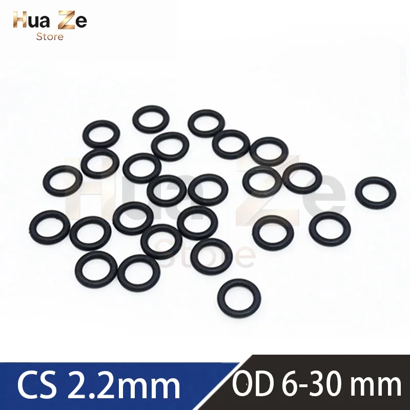 20 50 100pcs , CS 2.2mm OD 6 7 8 9 10 11 12 13 14 15 16 17-30mm,Black NBR O-Ring Seals Oil Resistant Round Gaskets Customizable