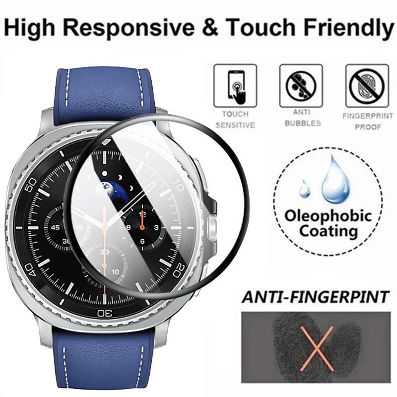 Screen Protector Film For Samsung Galaxy Watch 8 44mm 40mm Full Coverage Cover For Galaxy 8 Classic 46mm Accessories Not Glass