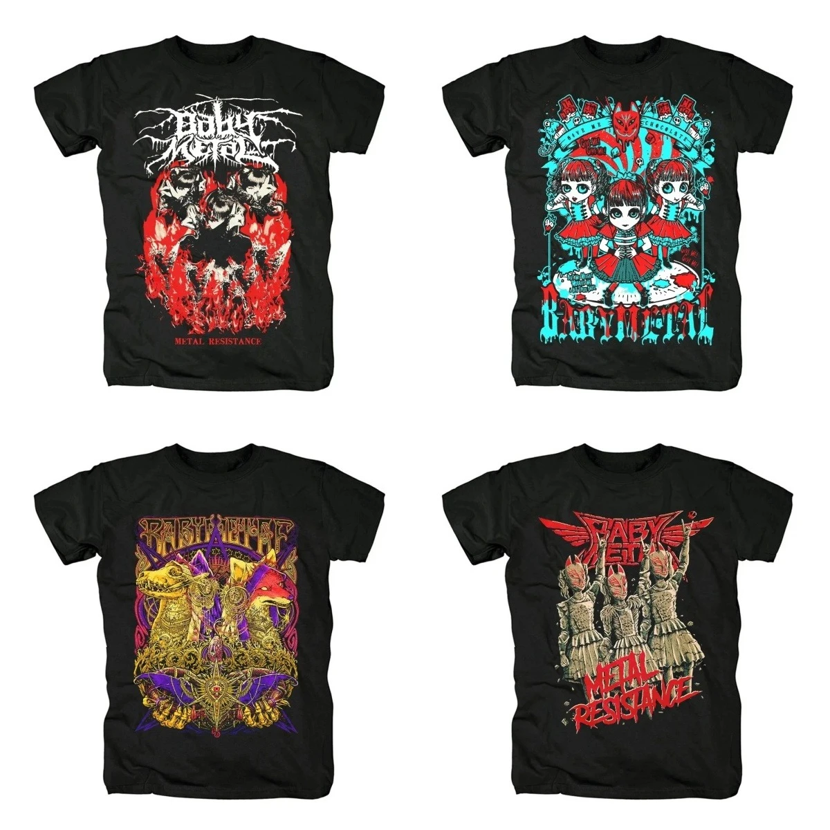 

Unisex BABYMETAL Harajuku Pattern Printed Cotton T-Shirt round Neck Casual Summer Fashion Top for Men And Women