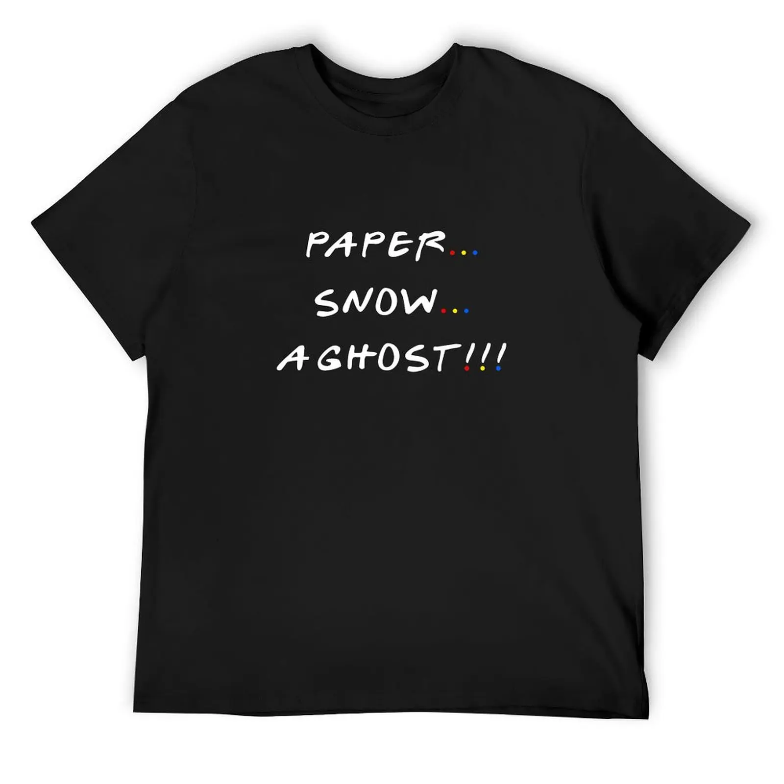 

Paper... Snow... A ghost!!! T-Shirt customizeds plus size clothes quick-drying basketball graphic tees Short sleeve tee men
