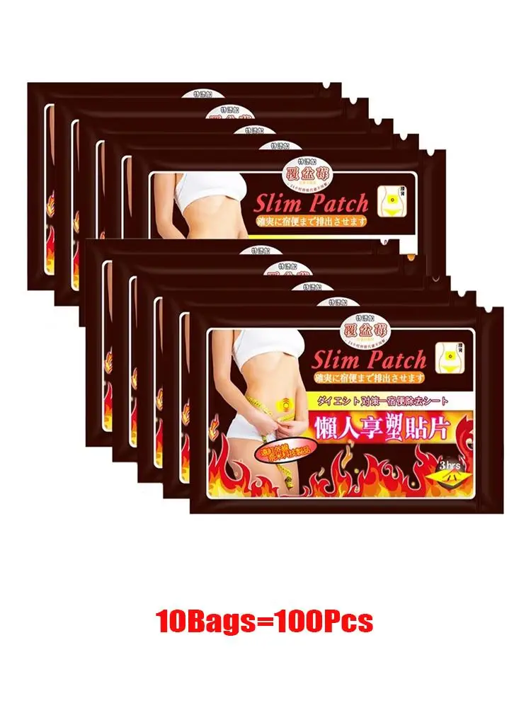 100Pcs Afslankpleister Maag Cellulitis Vetverbrander Taille Buik Gewicht Lossing Pasta Dieet Product Navel Sticker