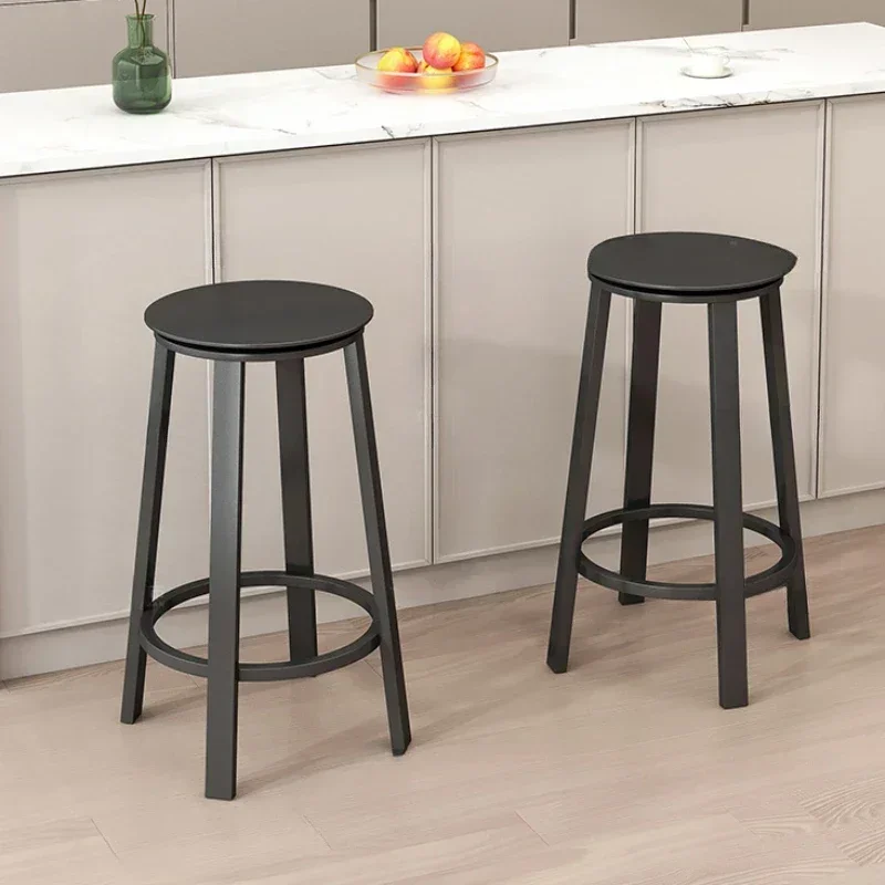 Sillas de lujo, muebles de Bar, silla de manicura de mediados de siglo, taburete para mostrador de cocina ergonómico de Metal antiguo y cómodo para café