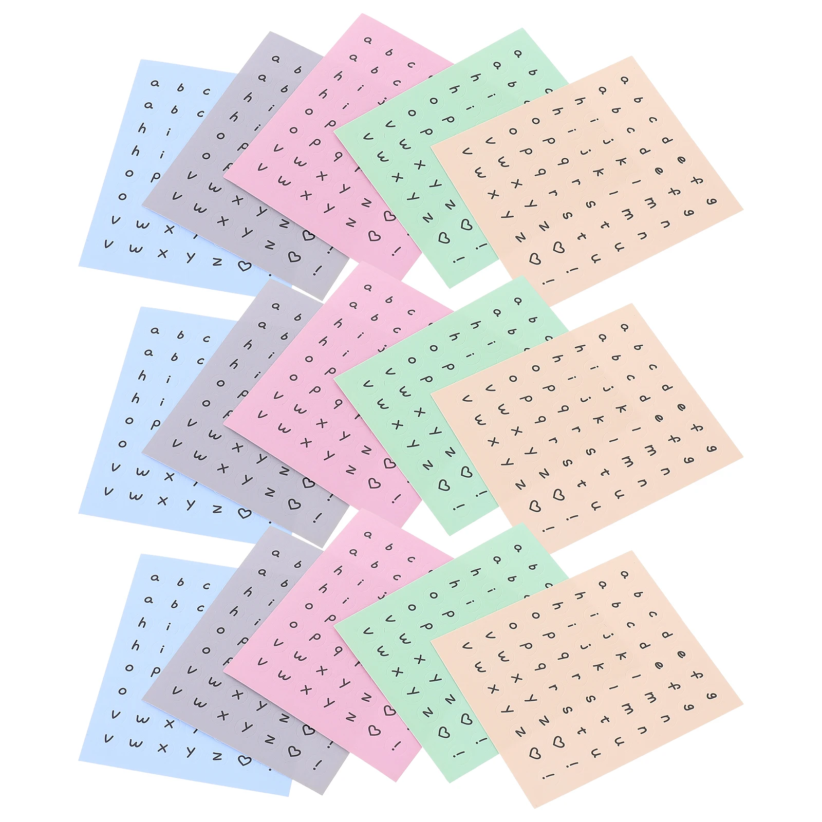 

15Pcs Cute Alphabet Stickers Colorful Paper Self-Adhesive Letters Scrapbook Decoration Decals Easy Peel Craft Supplies