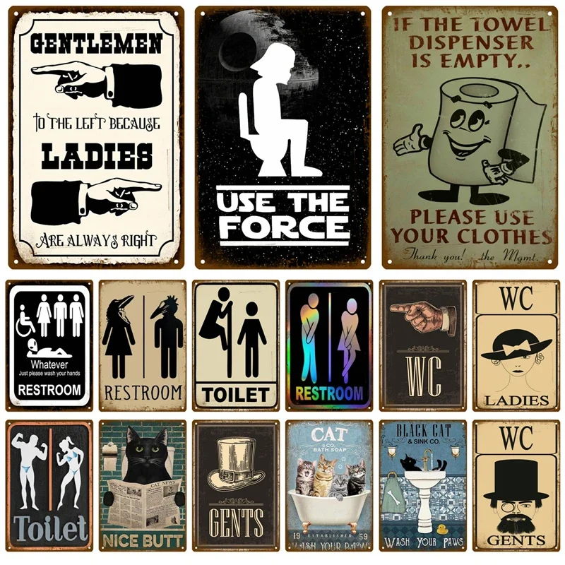 Wc Toilet Tin Sign …