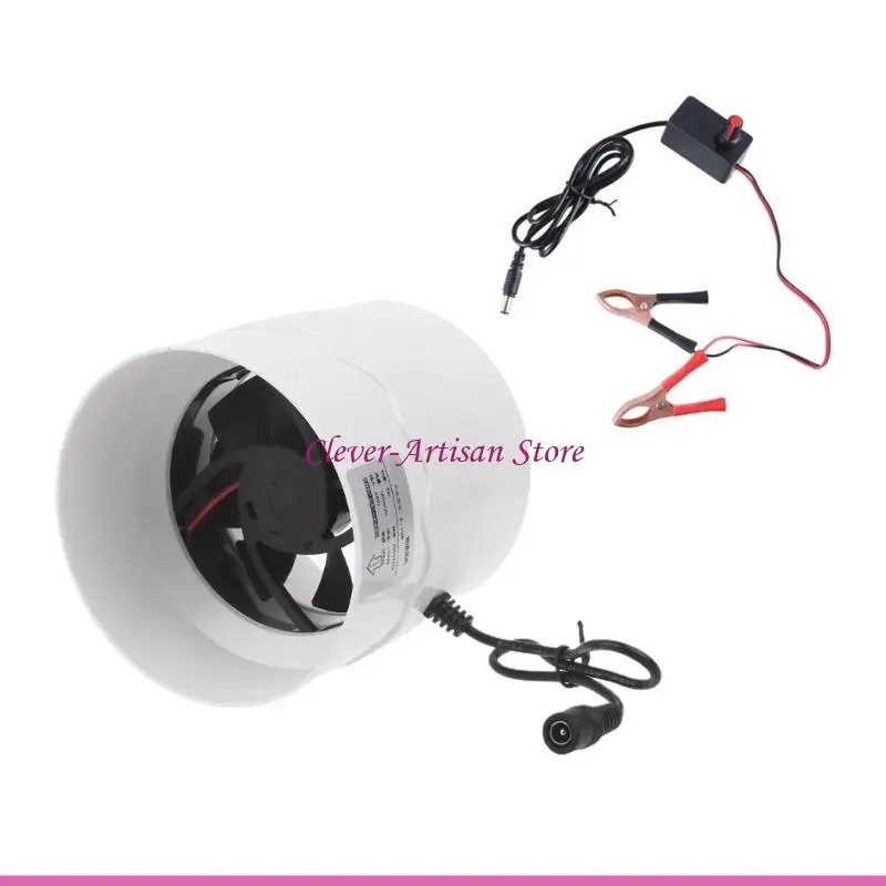 E06B Wentylator kanałowy o dużej prędkości 4000 obr./min, 110 mm z kablem o długości 130 do odprowadzania dymu