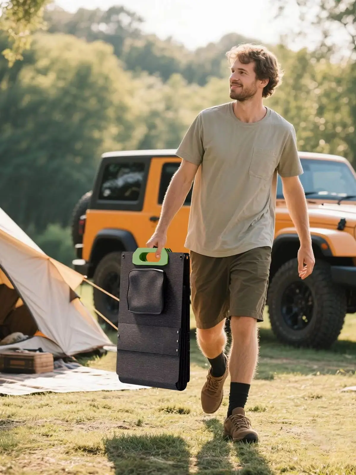300W Tragbares Faltbares Solarpanel, IP67 Wasserdichtes Hocheffizientes Solarladegerät mit Mehrfachanschlüssen für Powerstations, Wohnmobile & Camping