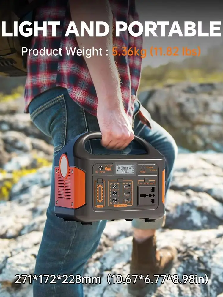Gaiaray 500W Solargenerator Erweiterbare Batterie mit USV 460Wh LiFePO4 Powerbank für Camping Outdoor Reisen Stromausfall 6000+ Zyklen 45W Schnellladung 220V EU-Lager
