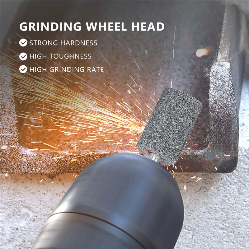 مجموعة نقاط الحجر جلخ طحن عجلة تلميع رئيس بت مع 1/4 بوصة عرقوب 7 قطعة طحن الحجارة