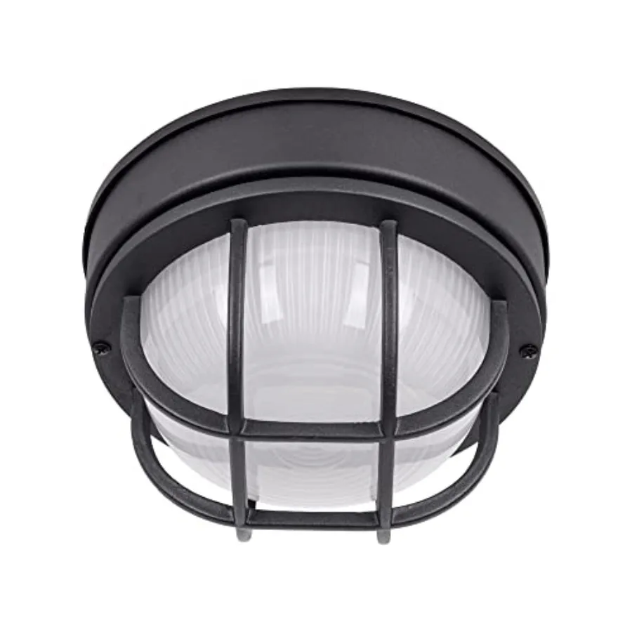 

8.0 inch Outdoor LED Bulkhead Light Fixture, Wall or Ceiling Flush Mount Waterproof, for Porch, Basement, Hallway, Balcony, 11.