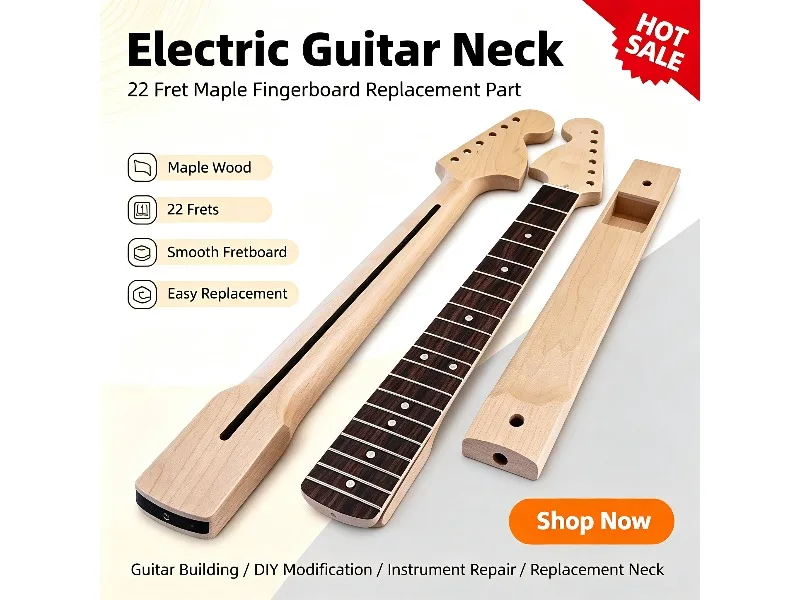 Left-Handed 6 String Electric Guitar ST Style Maple Rosewood Fretboard Big Headstock