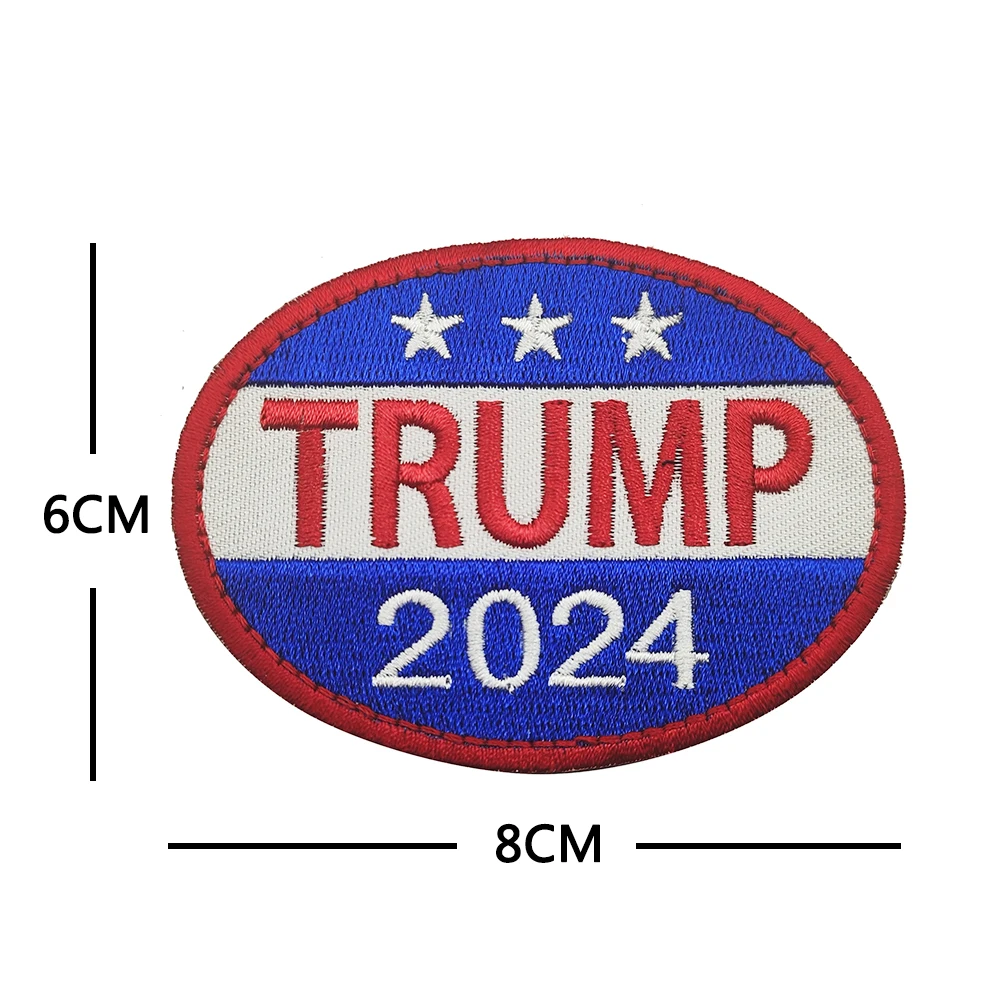 Trump 2024 MAGA Patch USA Save America Again Make America Great Again VANCE Embroidered Hook and Loop Patch for Backpack Stripes