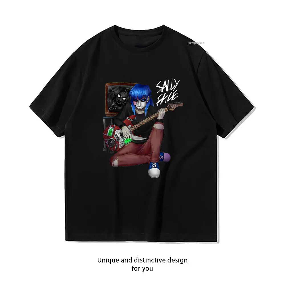 Puzzle Game Sally Face Cotton Printed Men Woman T-Shirt Summer Loose Short Sleeve Tshirts Harajuku Tee Funny Gothic Tops