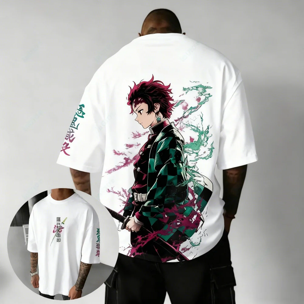 Camiseta con Estampado de Demon Slayer Blade Charcoal Jiro para Hombre, Estilo Harajuku, para Entusiastas del Manga, Camiseta Unisex Y2K