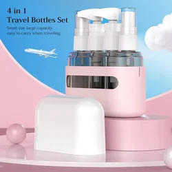 4 IN 1 50ml Dispenser Travel Cosmetic Spray Lotion Shampoo Combination Bottles