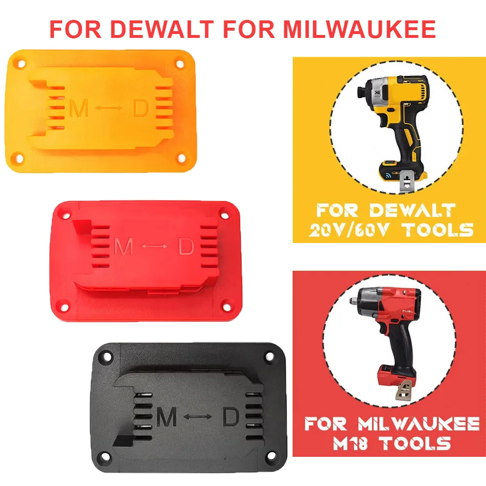 For Dewalt/Milwaukee 14.4/18V/20V Battery Tools Machine Holder Tool Storage Rack Wall Mount Tool Bracket Fixed Device
