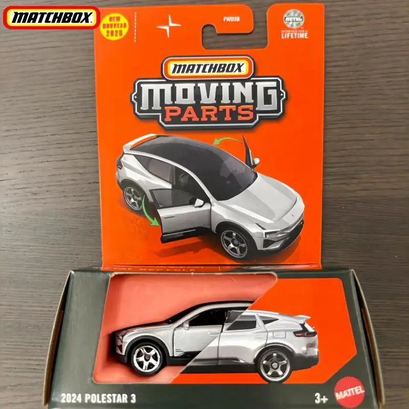 Caja de cerillas genuina 25F FWD28 1/64 piezas móviles de Metal fundido a presión 2024 POLESTAR 3 modelo de vehículo juguetes colección para niños regalos de cumpleaños