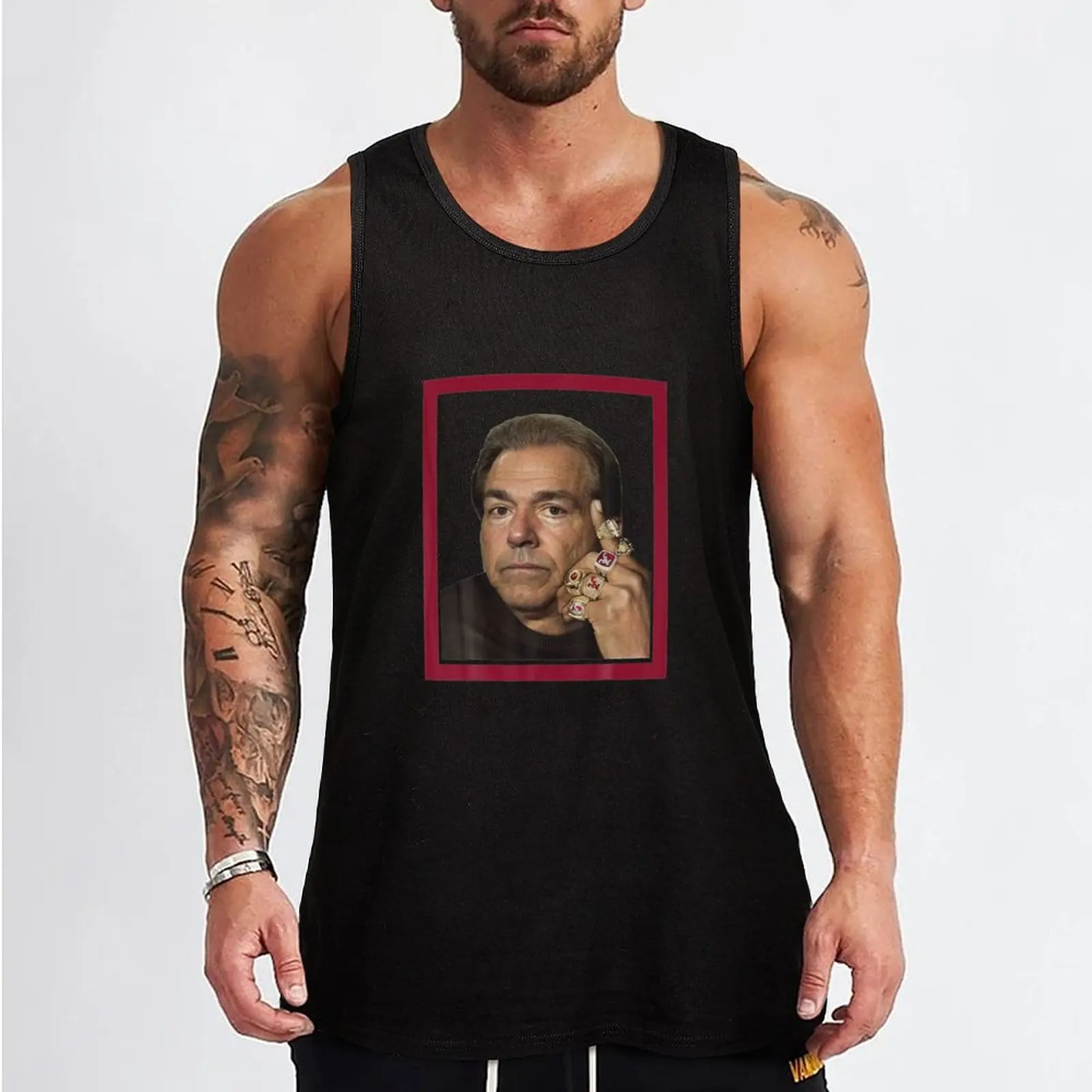 NICK SABAN COLLEGEE Ess Tank Top sleeveless shirt man gym gym shirt man