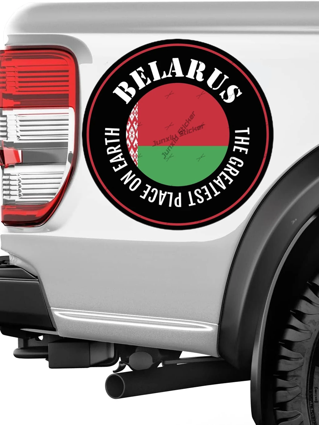 Belarus Flag Round Sticker Belarus The Greatest Place on Earth Vinyl Decal for Car Laptop Suitcase Helmet Truck PVC Accessories