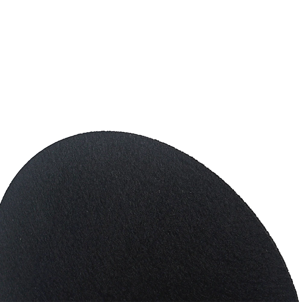 

1L101 Turntable Platter Mat Pad Anti-static Vinyl Record Players Anti-vibration Wool Mat Diameter 195mm (Black)