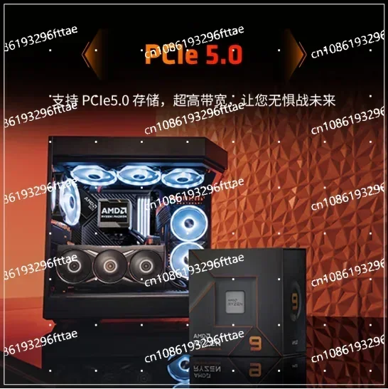 AMD-Processeur CPU en boîte, Ryzen 7800X3D 7500F 7600 7900X 7950X 8700G