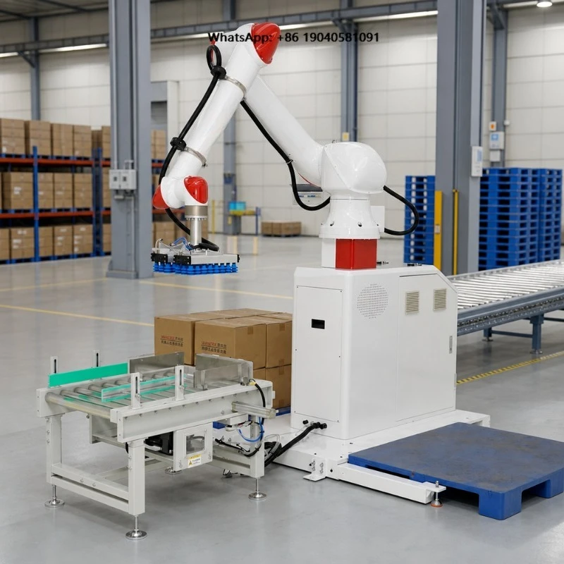 Logistics Warehouse Collaborative Robot Palletizer for Carton Shipping, Case Stacking and Material Handling for Pallet Loading