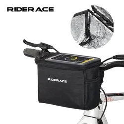 RIDERACE Bicycle Handlebar Bag With Touch Screen Portable Multifunctional Gravel Bike Frame Front Bag Road Cycling Accessories