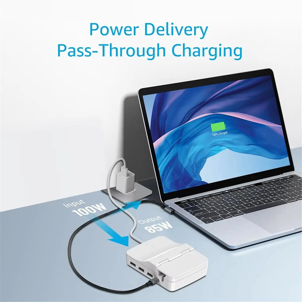 

Док-станция USB C для концентратора TYPE C Адаптер USB C на 4K PD100W/USB3.0/SD/TF для ноутбука ПК [AAAE 2026]