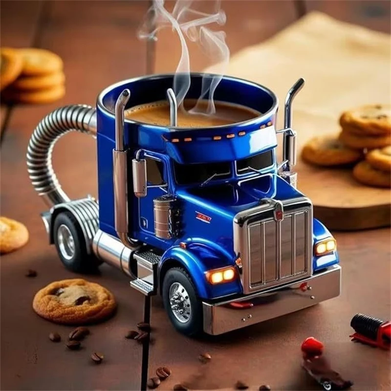 

Realistic Truck Coffee Mug 304 Food Grade Inner Liner Resin Home Ornament Table Centerpiece Office Desk Gift For Him Christmas