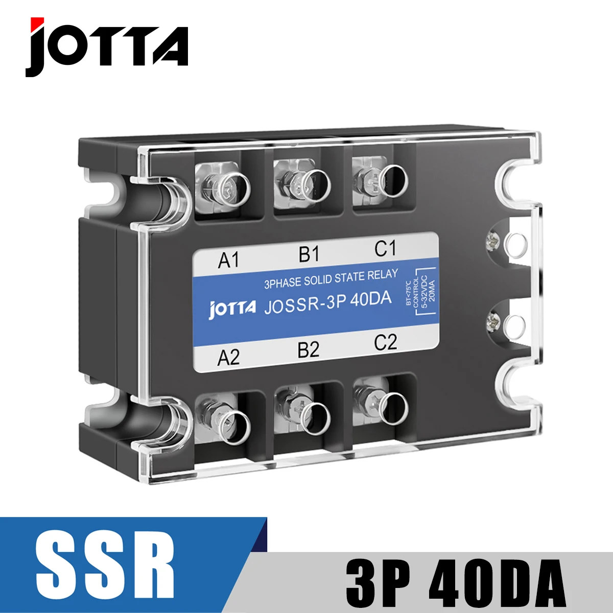 

JOTTA SSR-40DA DC Control AC 40A Three Phase Solid State Relay