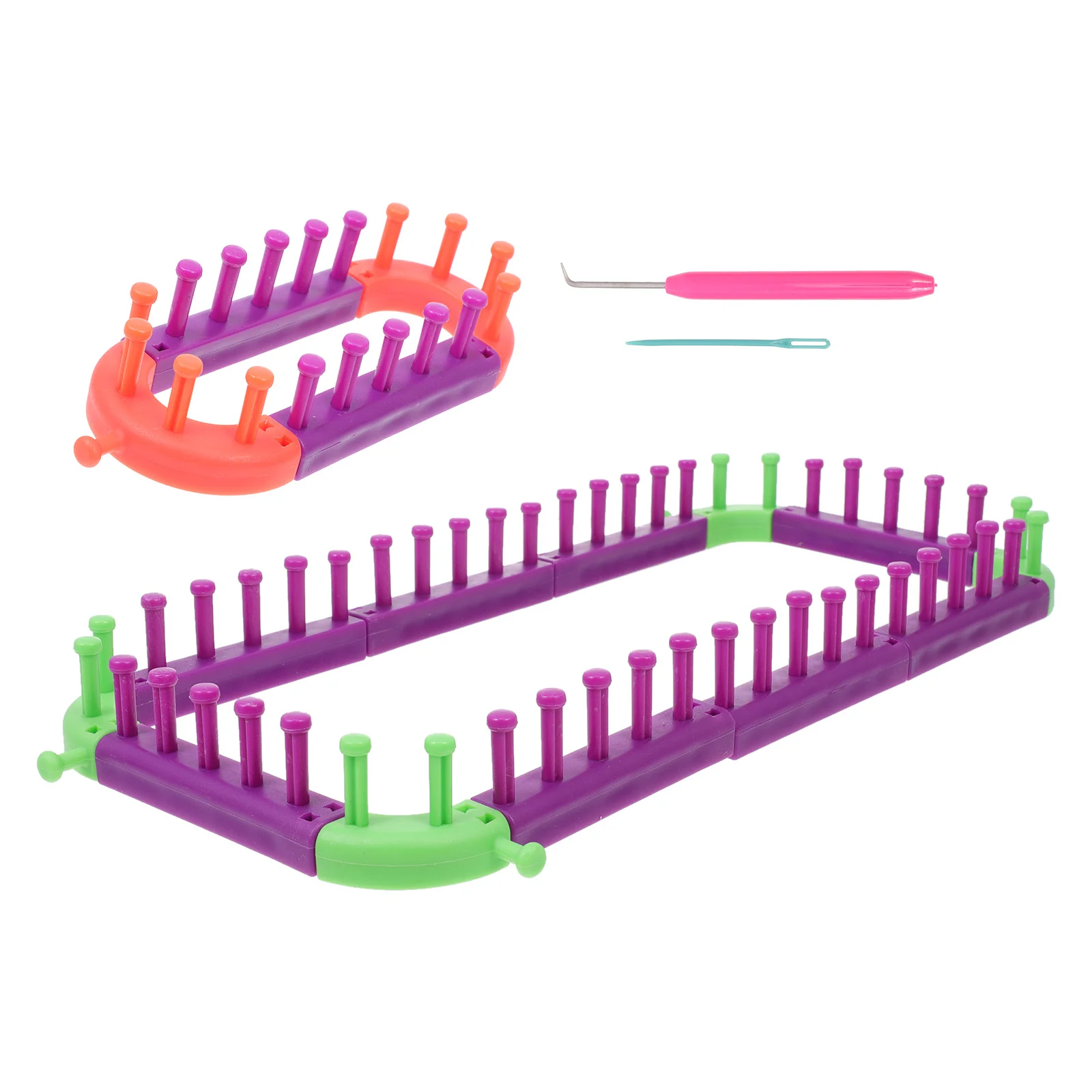 1 Juego de Mini juego de tejer, suéter de plástico, tejido DIY, gorro de lana, bufanda, Kit de tejer a mano, suéter de plástico