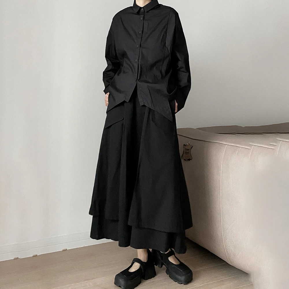 Men Y2k Irregular Pants Solid Joggers Streetwear Skirts Pants Wide Leg Samurai Trousers Hakama Male Loose Punk Pantalon 2024