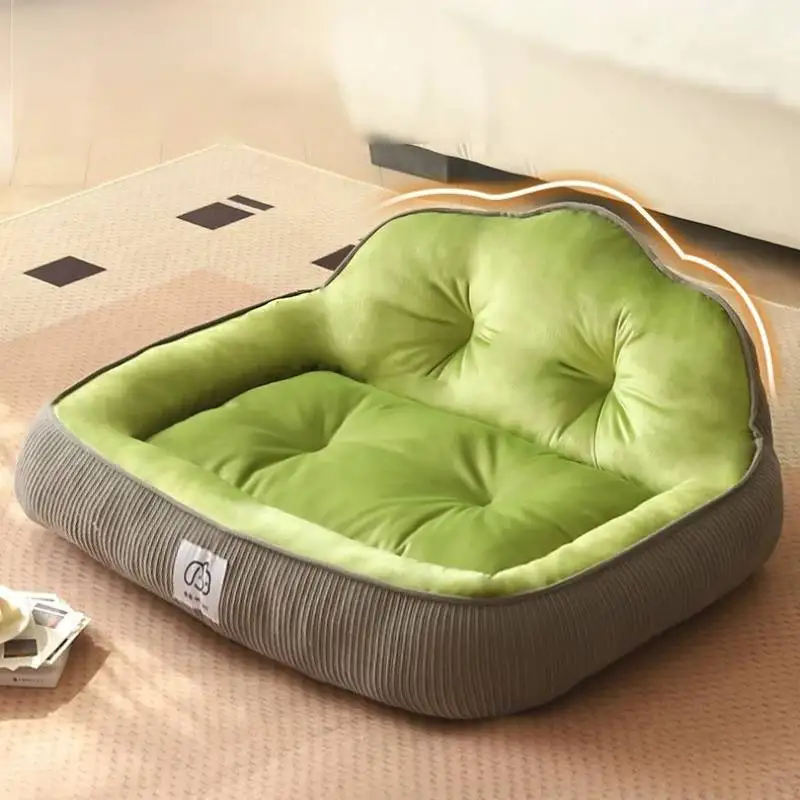 

Cotton Grey Green Dog Kennel Durable Quality Plush Indoors Dog Supplies Mattress Modern Designer Camas Para Perros Dog Furniture